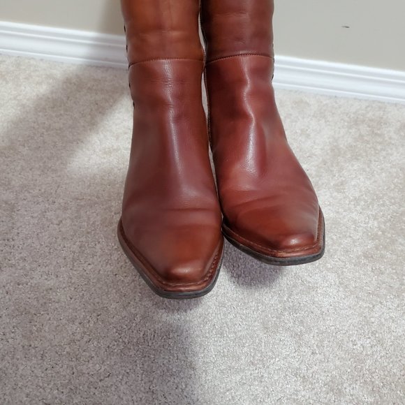 PIKOLINOS / 39, 8.5 / Women's Vintage Smooth Leather Square Toe Mid-Calf Boots - Picture 6 of 15